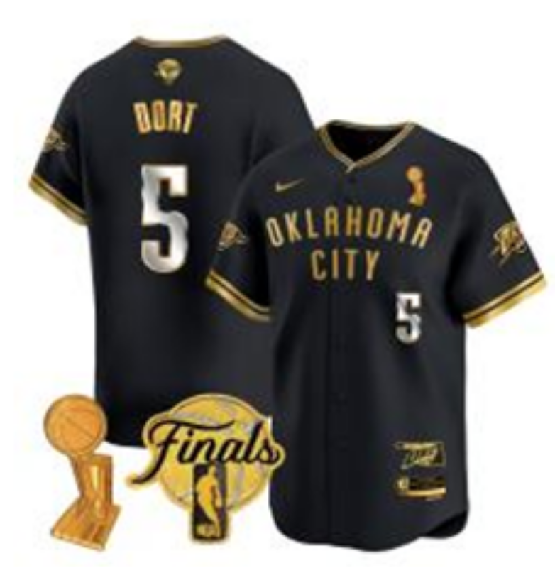 Men 2025 Oklahoma City Thunder #5 Dort black Nike Joint Name NBA Jersey style 9->oklahoma city thunder->NBA Jersey